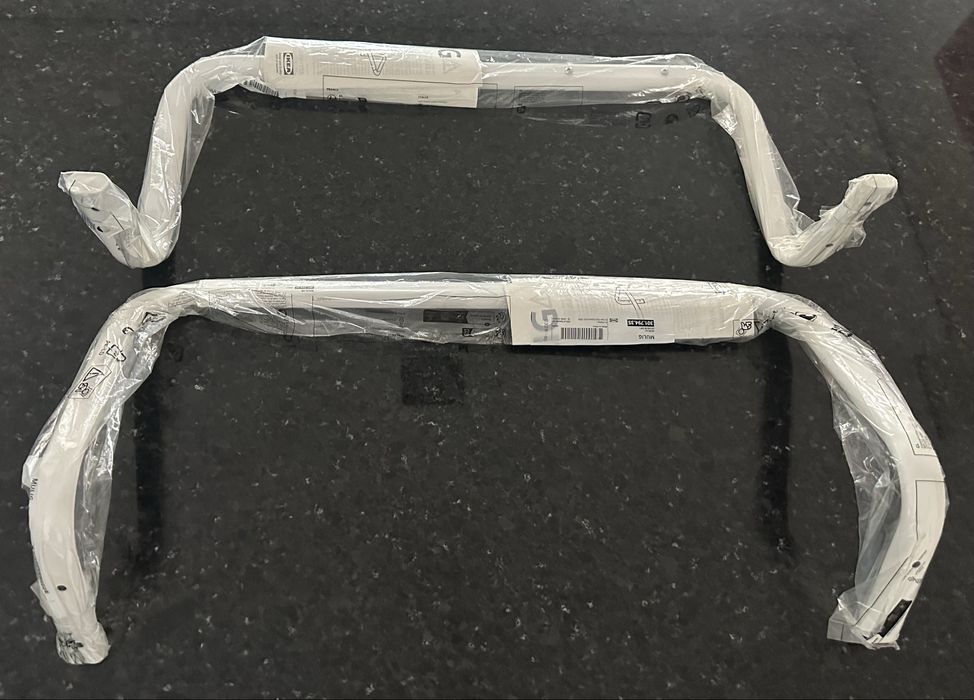 Dois varões para roupa, brancos, 60-90 cm, MULIG - IKEA novos selados