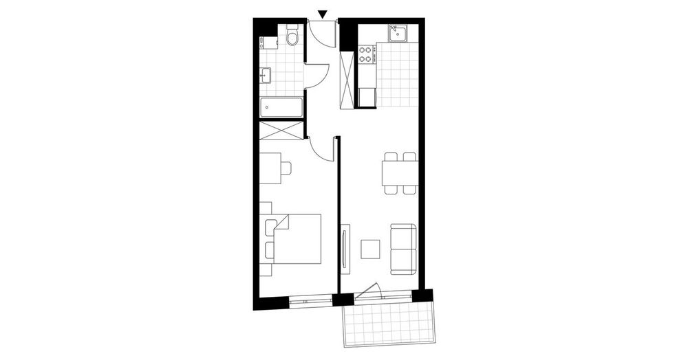 2-pokojowe mieszkanie 47 m² + balkon - Widok 4