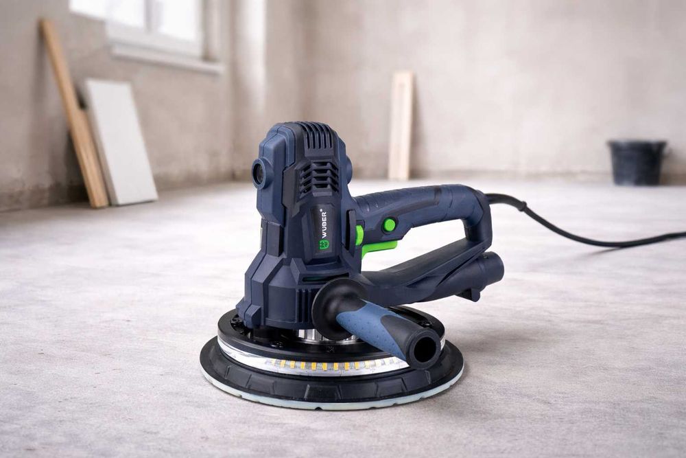 Szlifierka Do Gipsu Gładzi 180mm Sieciowa Pro Z Taśmą Led + 6 Papierów