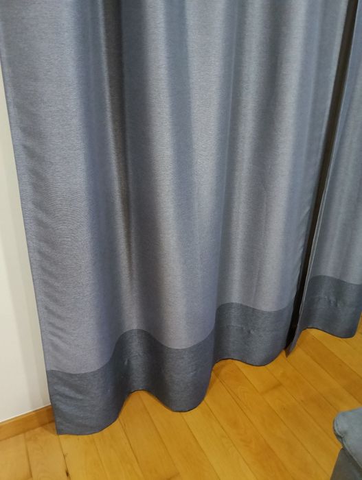 Cortinados cinza opacos - óptimo estado