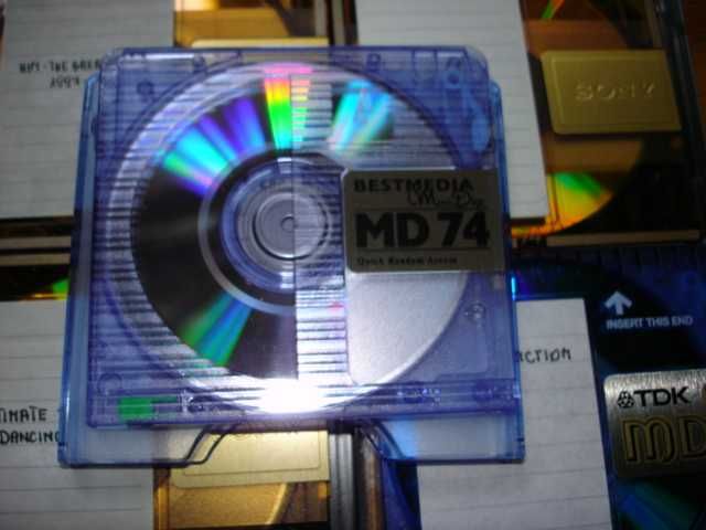 MiniDyskietki 20sztuk Sony Tdk Basf 74minut stan bardzo dobry+naklejki