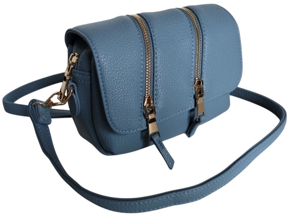 Mała Listonoszka Damska Niebieska Torebka Wizytowa Na Ramię