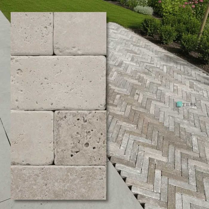 Trawertyn Kostka Brukowa Tarasowa 5X5X20