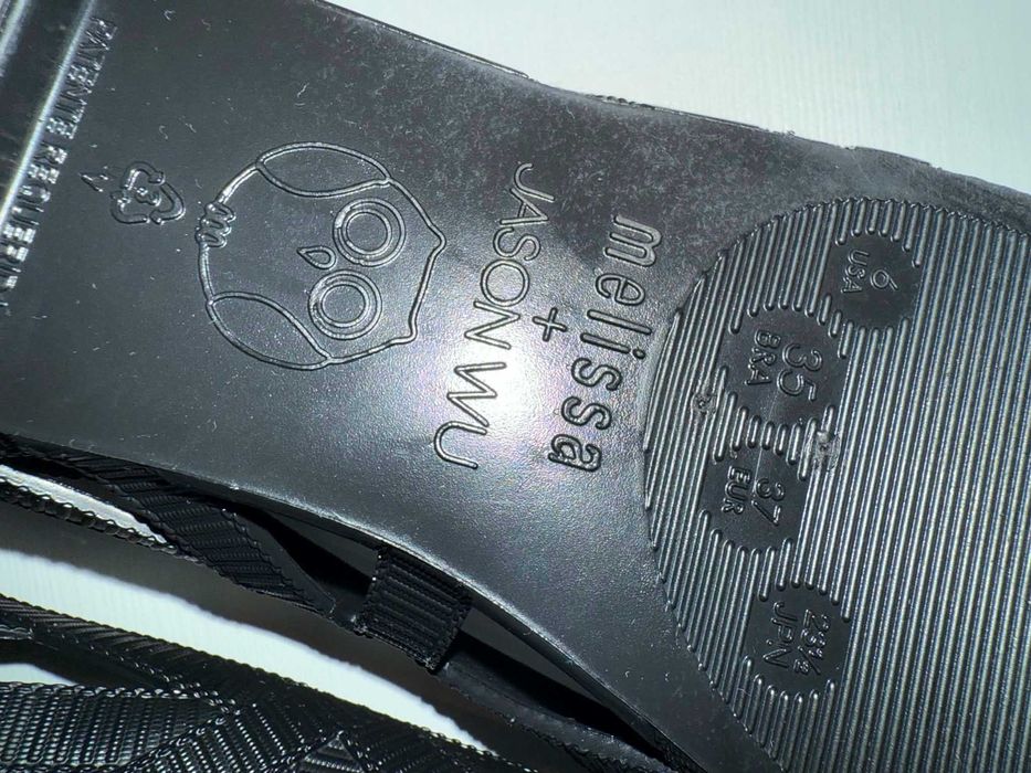 baleriny Melissa czarne plastik guma Jason Wu 37