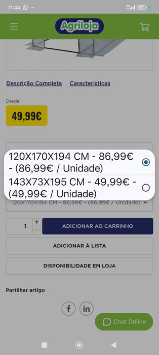 Estufa agrícola com prateleiras