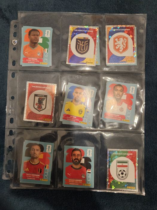 Figurinhas Panini Copa do Mundo 2026 — 181 repetidas | 0,30 € cada | Lote completo 50 €