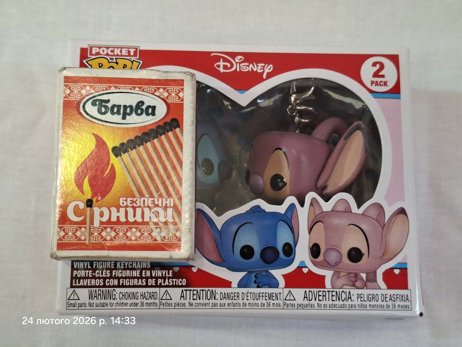 Фигурки брелоки фанко поп Стич и Энджел Ангел  Лило и Стич Lilo Stitch