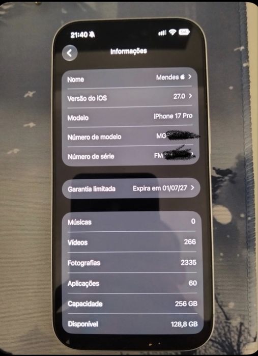 Iphone 17 pro 256gb