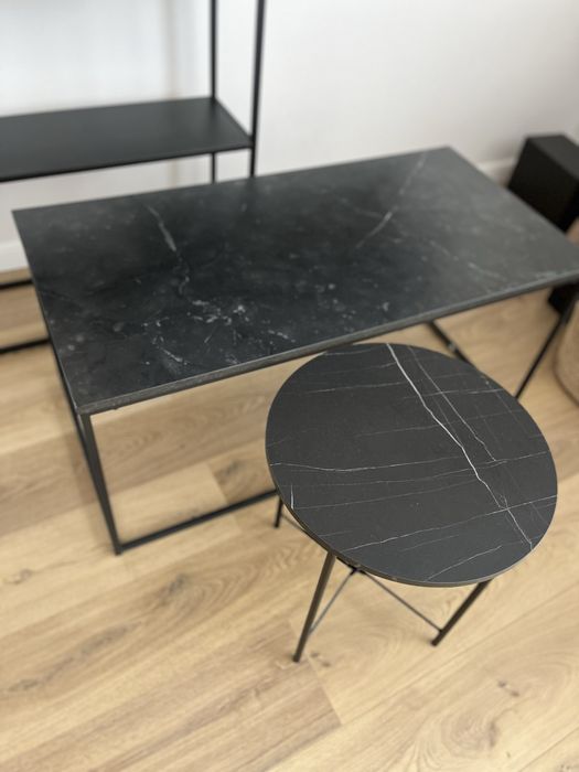 Czarne meble stolik konsola szafka rtv ikea jysk