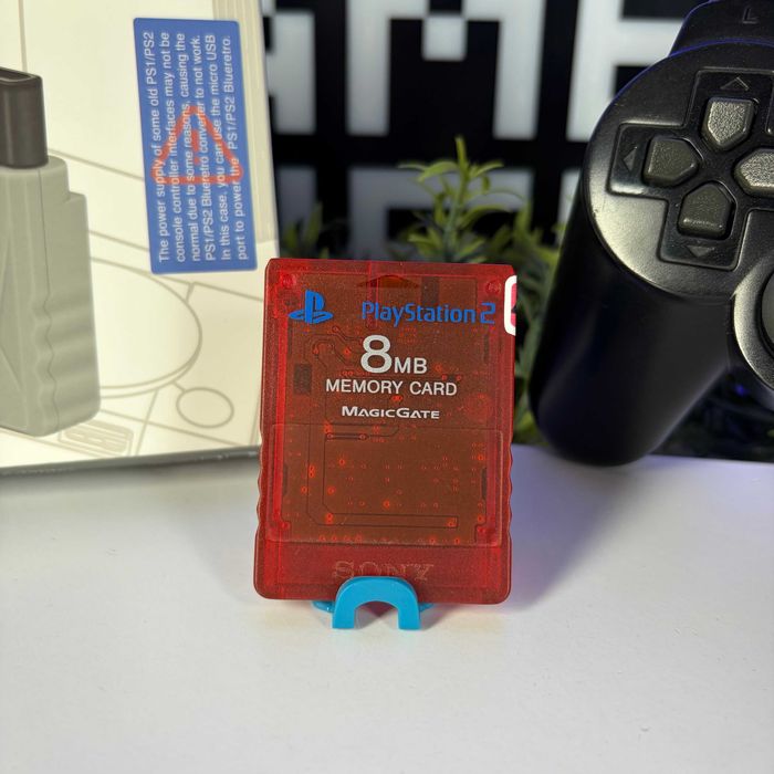 Карта пам'яті для PlayStation 2 Memory Card 8mb Crimson Red для плейстейшен 2 Оригінал Б/У Асортимент аксесуарів пс 2