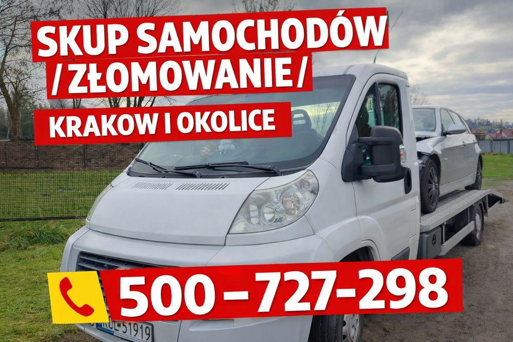 **ZŁOMOWANIE**  Skup Samochodów Kraków Olkusz Wolbrom