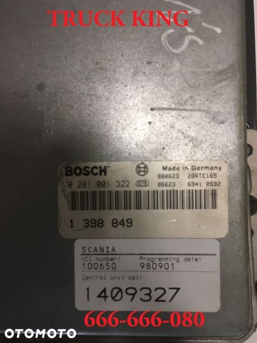KASETA KOMPUTER SCANIA 1409327 BOSCH
