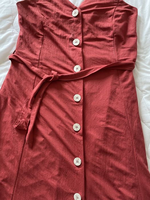 Vestido midi vermelho