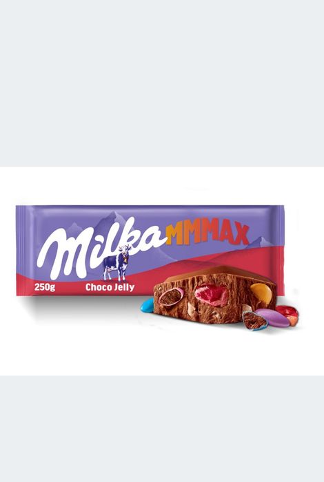 Cena za 10 szt! Milka MMMAX czekolada mleczna Choco Jelly 2500 kg z cukierkami strzelającymi