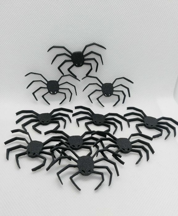 Pająki, Halloween, 2D, dekoracja - komplet 10szt.
