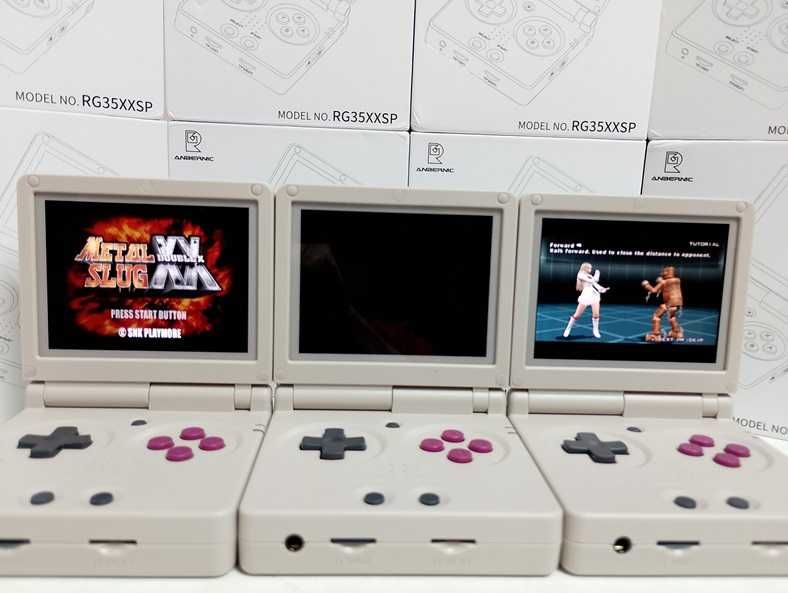 Ретро ігрова приставка Anbernic RG35XXSP Grey 64GB 8000 ігор GameBoy