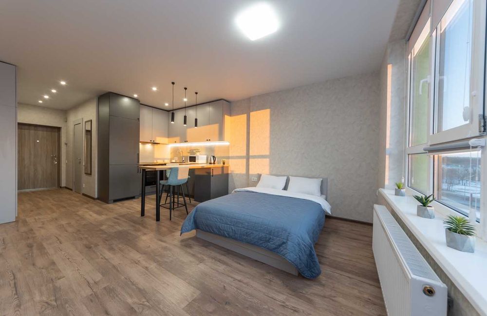 Оренда подобово - затишний смарт із ванною, біля метро. Світло 24/7.