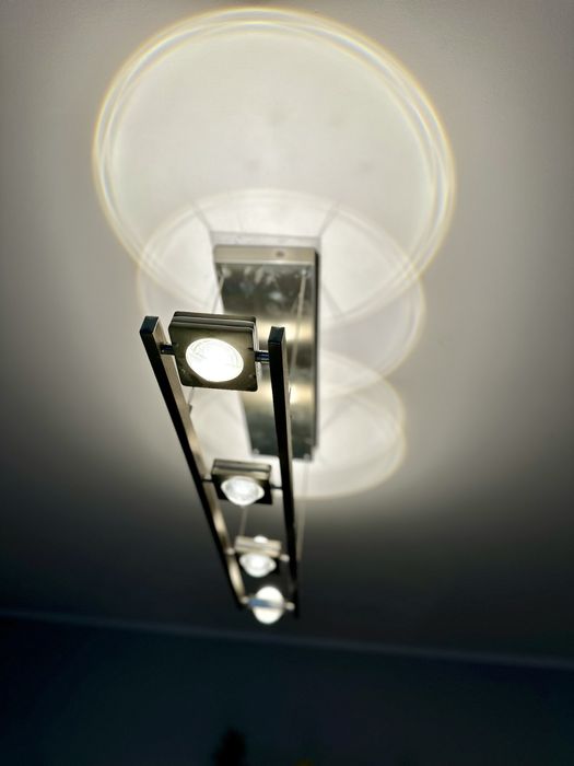 Lampa LED komplet z kinkietem wisząca plafon sufitowa ledowa z pilotem