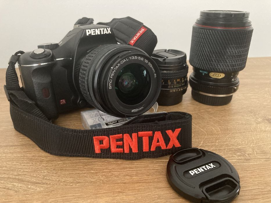 ‼️ PENTAX Kx, 3 objektywa, plecak, statyw. Jak Nikon, Sony, Canon
