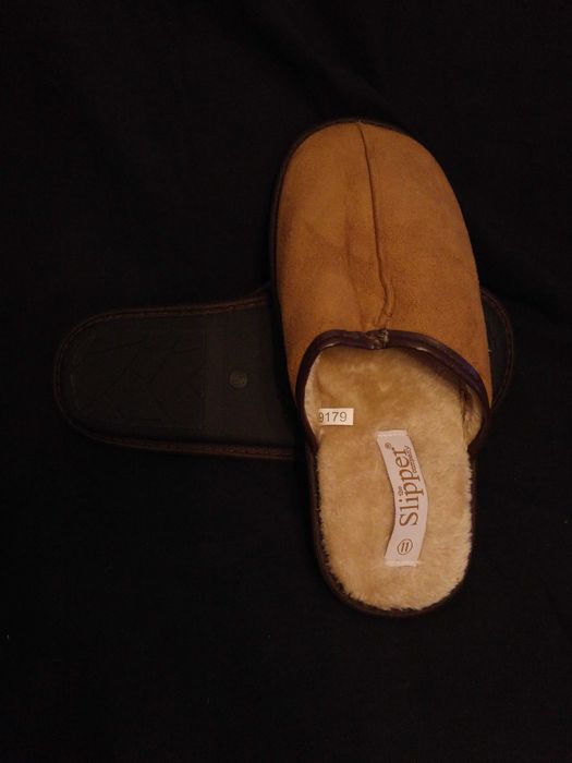 kapcie męskie z futerkiem