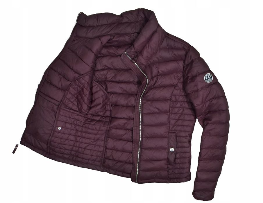 Abercrombie Fitch Down Series Bordowa Kurtka Damska S