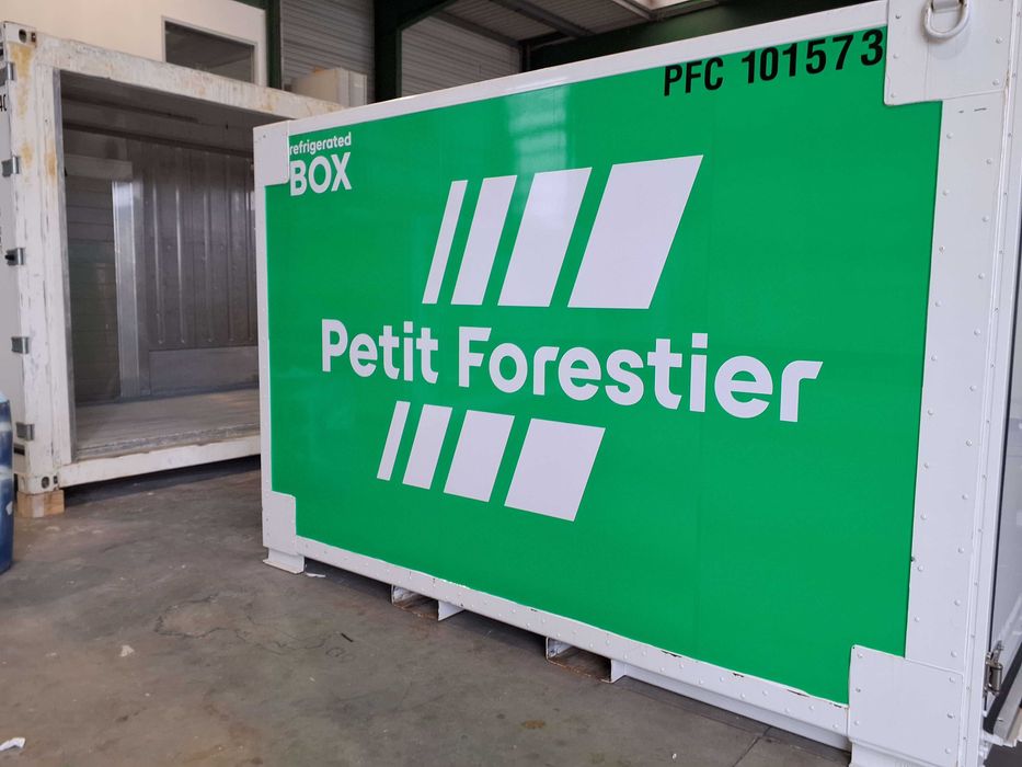 Kontener chłodnia/mroźnia CF10 wynajem płaska podłoga, kurtyna itp.