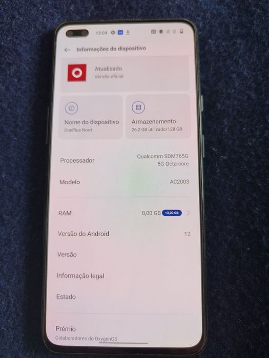 Oneplus Nord 5G como novo.