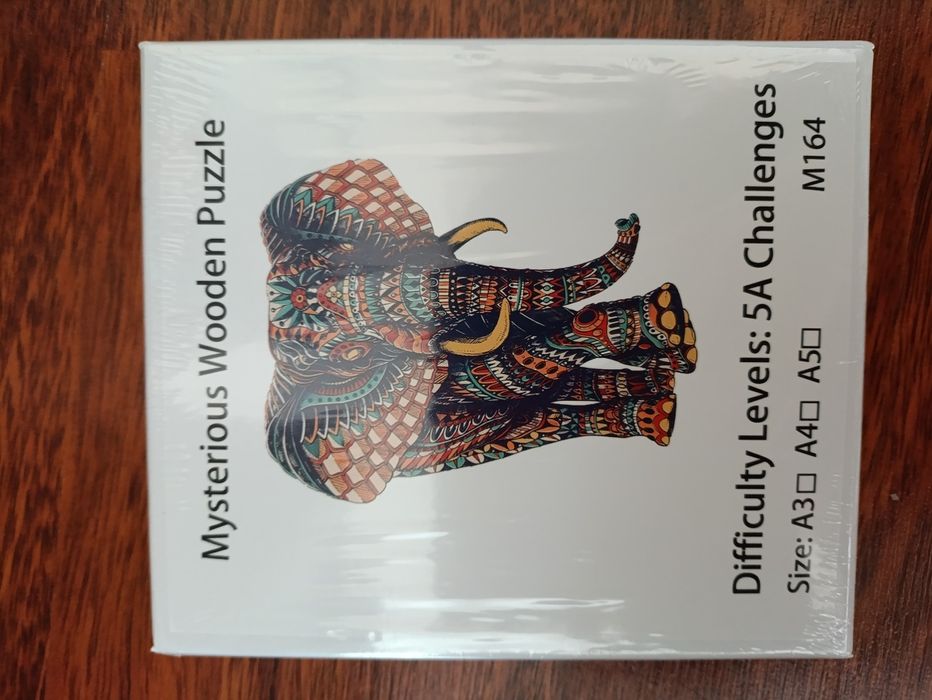 Дерев'яні пазли А5 слон