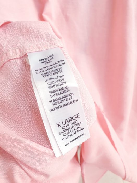 Różowa lniana koszula męska  Jasper Conran L XL