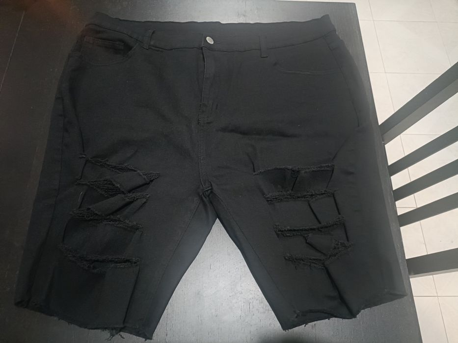 Elastic Denim Shorts 4XL