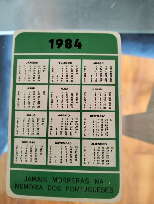 Calendário Dr Antonio de Oliveira Salazar