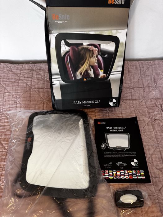 BeSafe Lusterko do obserwacji dziecka w samochodzie  XL z lampką LED