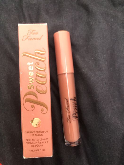 Too Faced creamy peach oil lip gloss błyszczyk