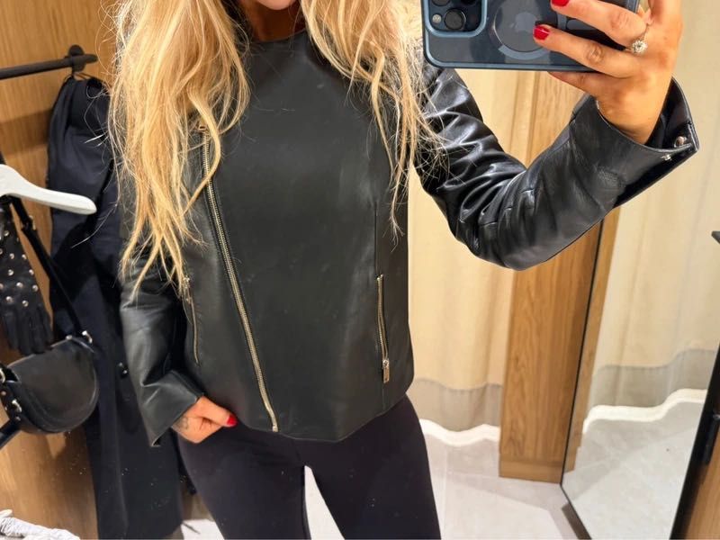 Skórzana ramoneska Massimo Dutti