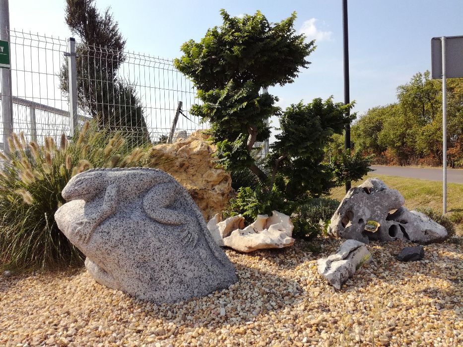 kamień ogrodowy,kamień ozdobny otoczak miodowy bursztynowy żółty