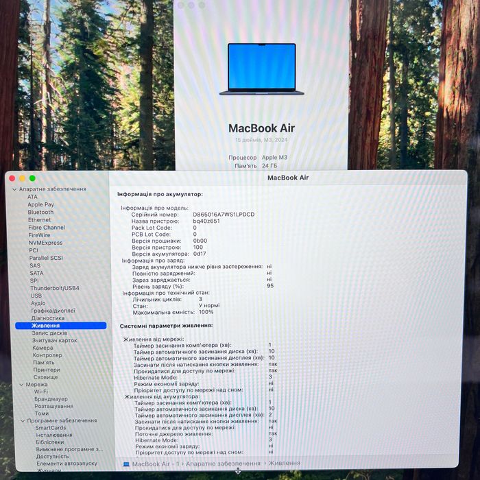 MacBook Air 15 2024 M3 24GB RAM 512GB SSD Midnight Магазин Гарантія