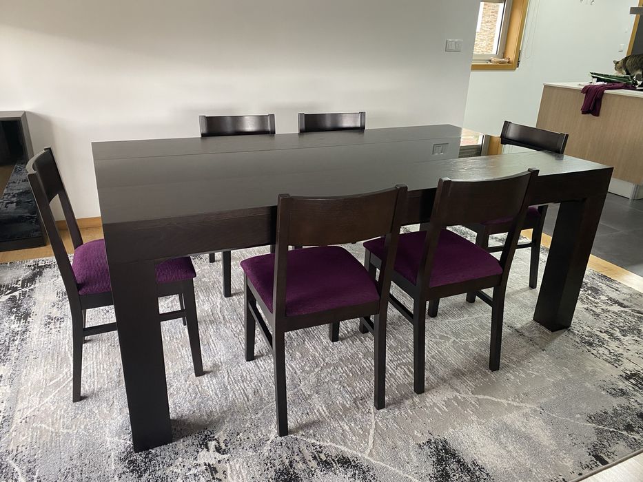 Mesa sala jantar extensível madeira maciça