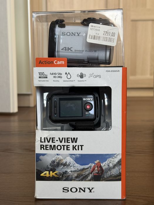 Sony Action Cam FDR X1000VR 4K + kompletny zestaw Live View Remote