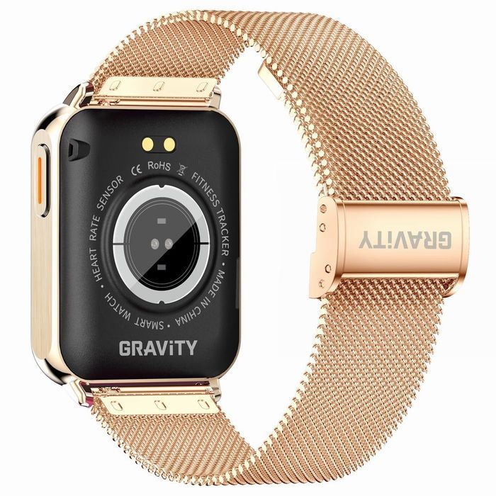 Smartwatch Gravity Różowe Złoto Szary 2 Paski GT17-4 Prezent