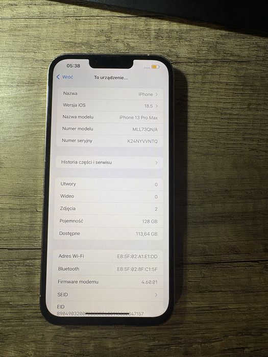 iPhone 13 Pro Max 128GB bialy