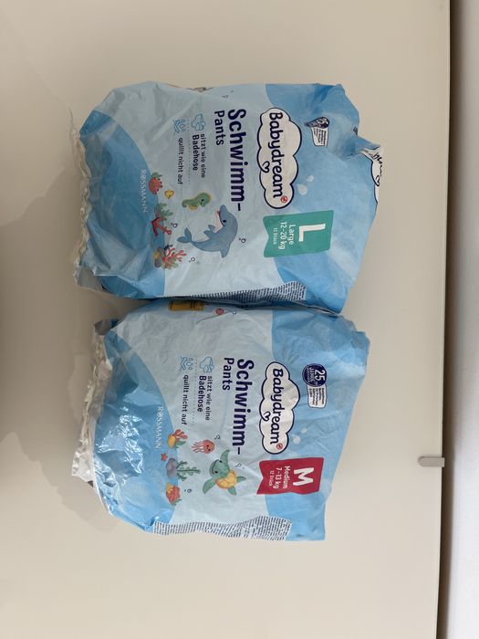 Majteczki kąpielowe, pieluchy na basen M i L