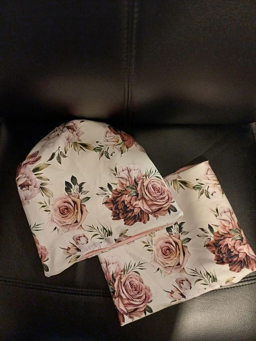 Nowy komplet czapka I komin dwuwarstwowy do 58 cm