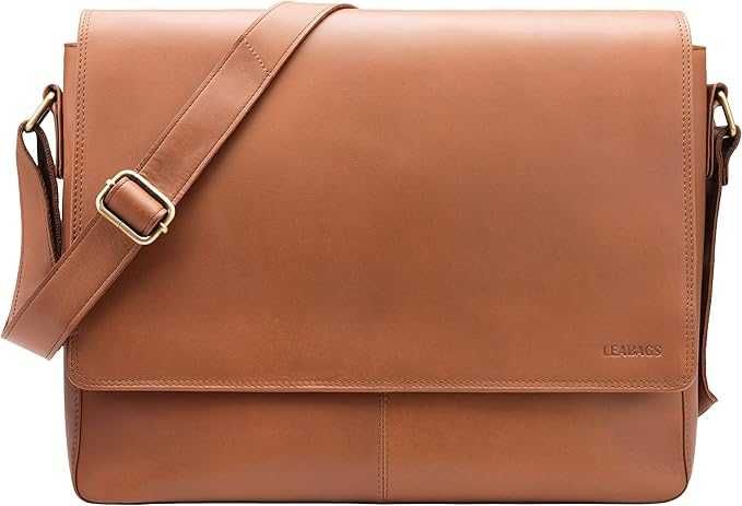 Skórzana Aktówka LEABAGS (15") – brązowa