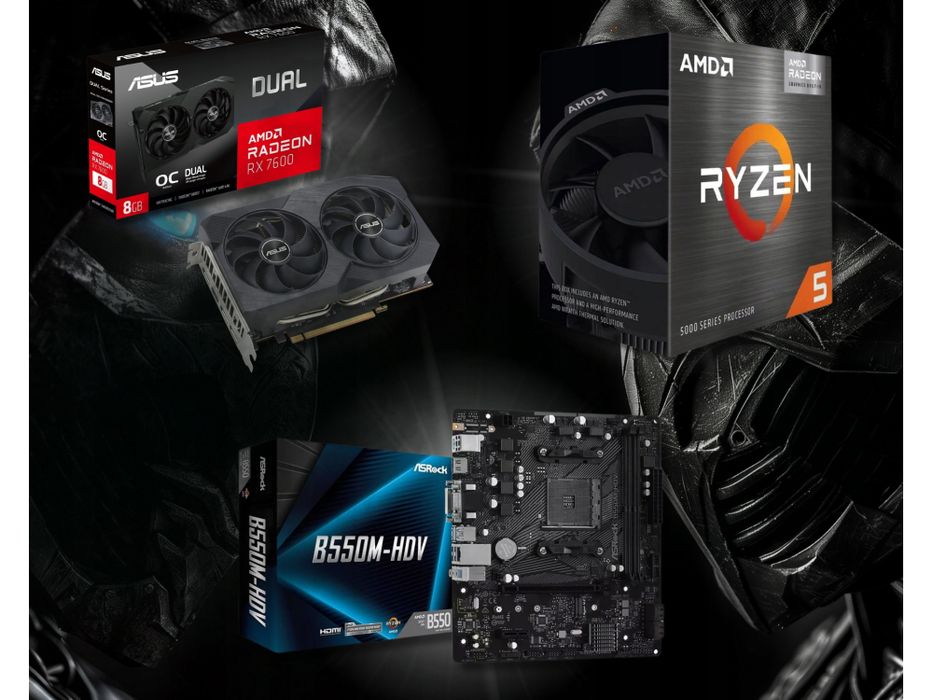 komputer gamingowy bsg raptor amd ryzen5 32gb 1tb ssd win11 pro rx7600