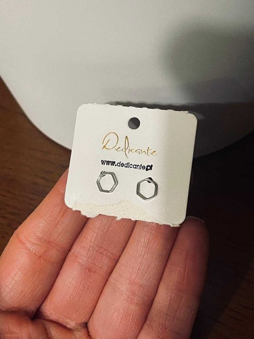 Kolczyki dedicante sześcian srebrne