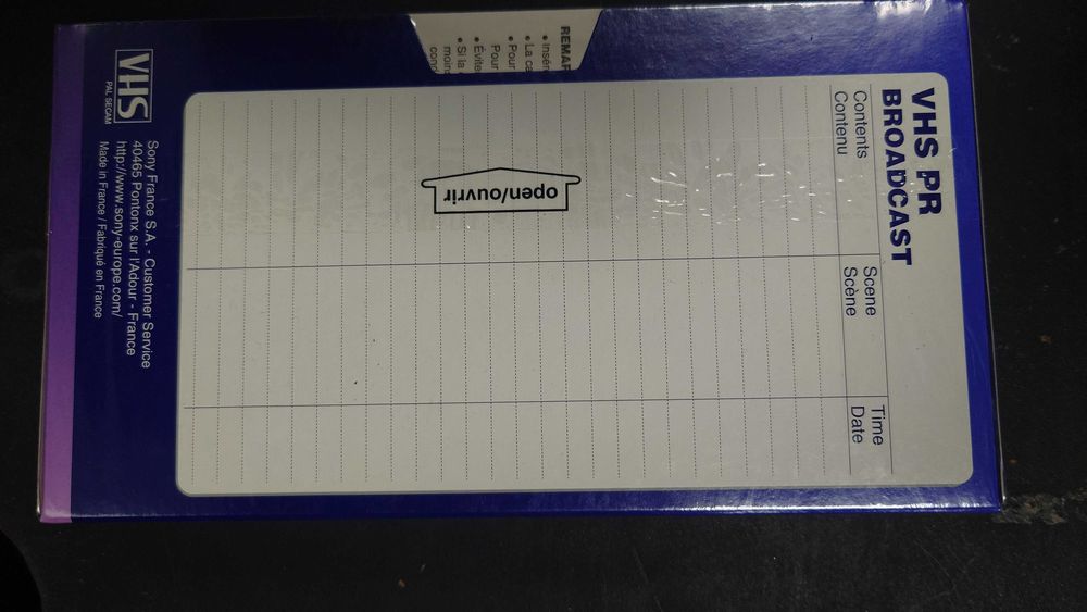 Sony VHS 90 Mins E-90PR Broadcast