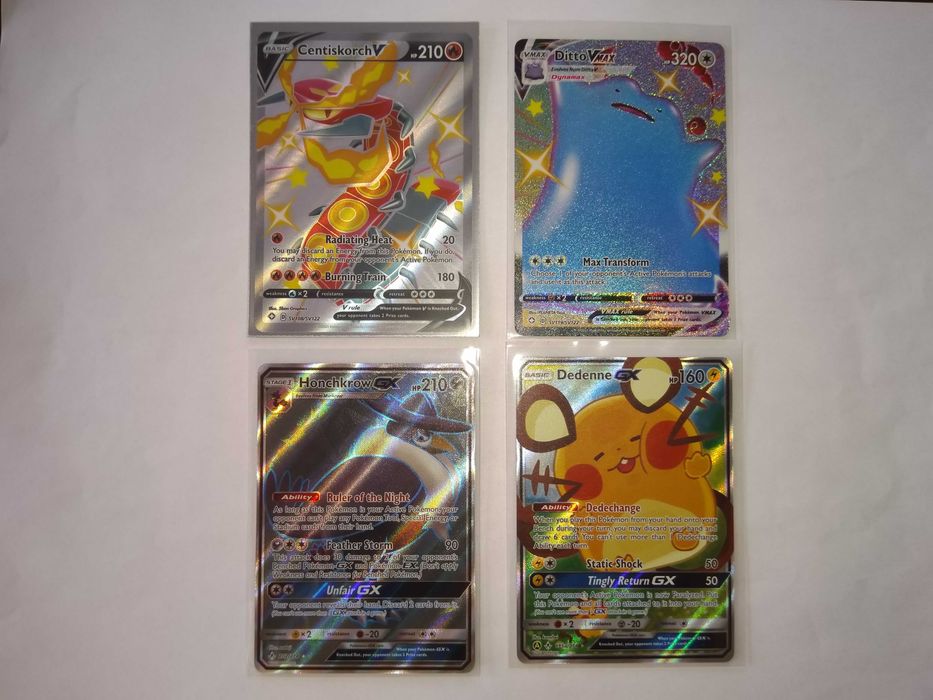 Cartas Pokemon GX e V de vários sets