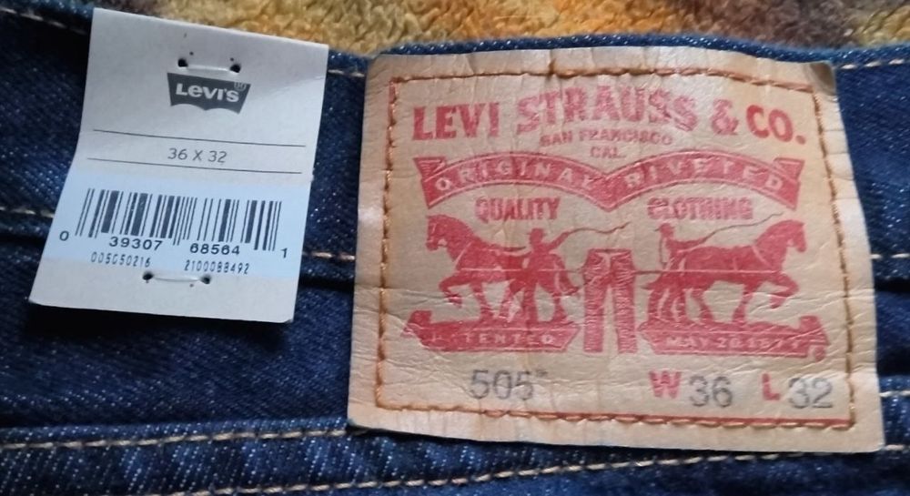 Джинсы LEVI'S 505 36W32L medium/dark  оригинал