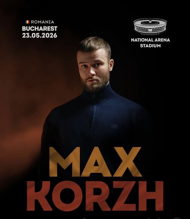 Квиток на концерт Макса Коржа Бухарест 23.05.26