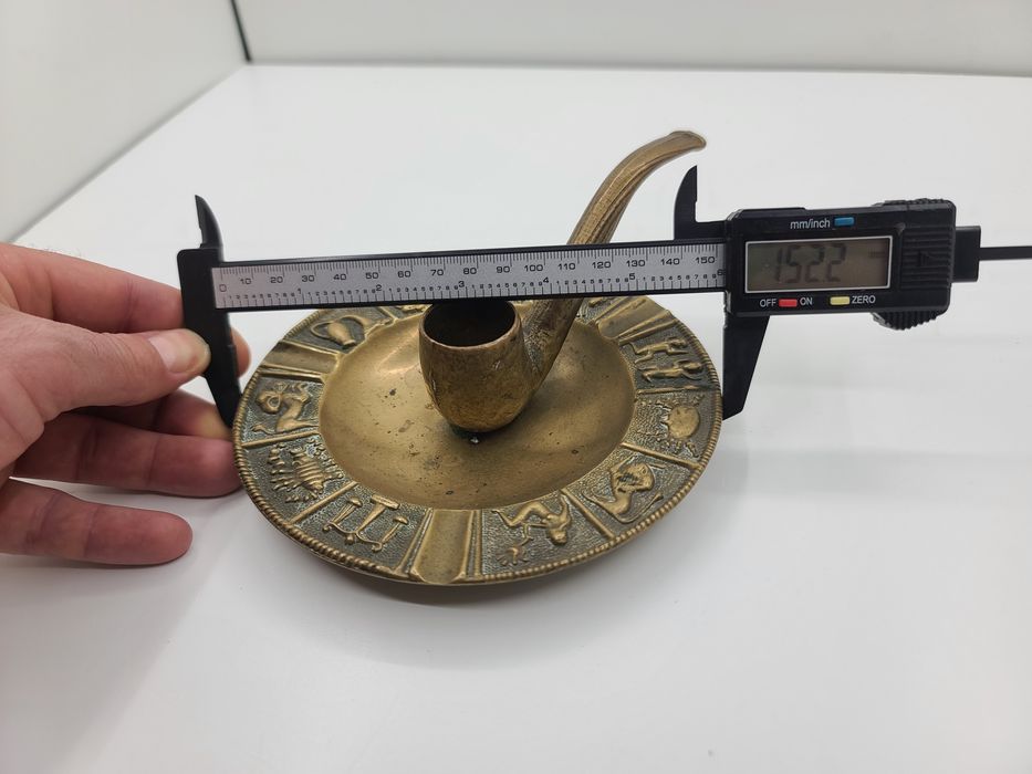 Подсвечник латунь пепельница трубка знаки зодиака